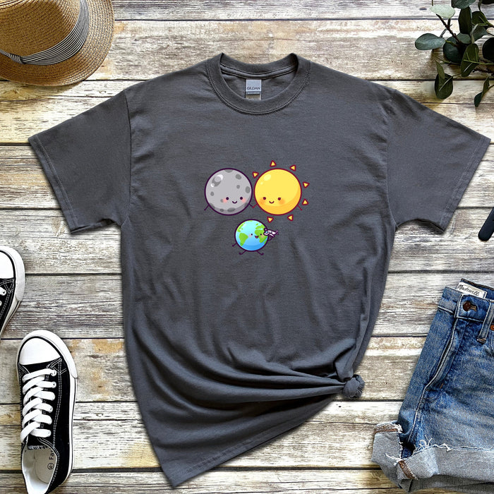 Moon Sun and Earth Family T-Shirt
