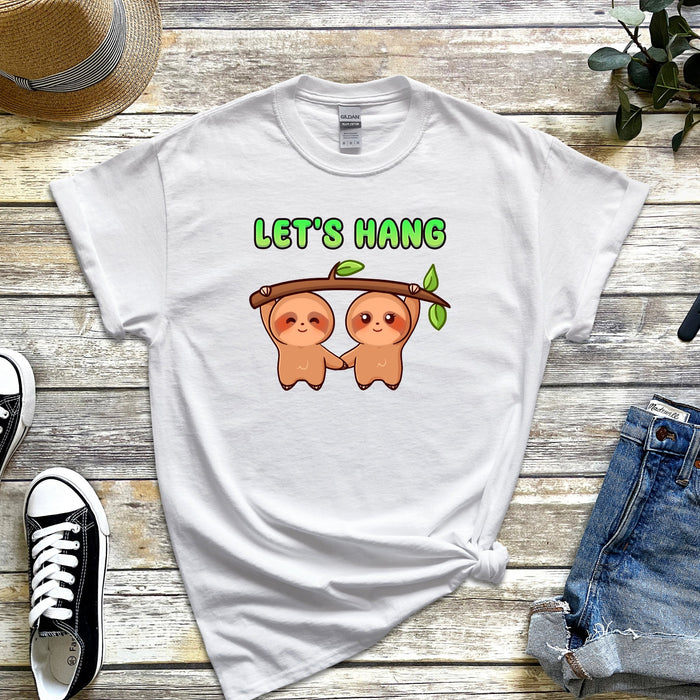Sloth Couple "Let's Hang" T-Shirt