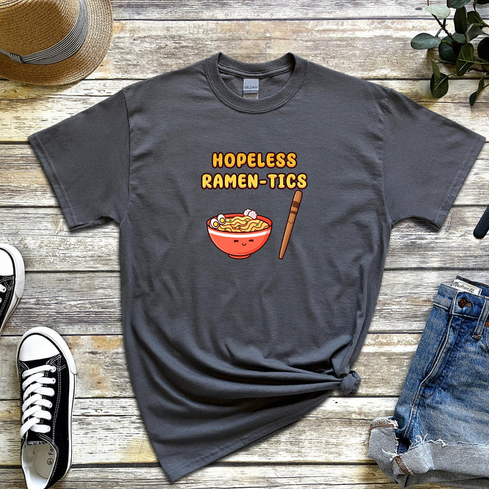 Ramen and Chopstick Couple "Hopeless Ramen-tics" T-Shirt