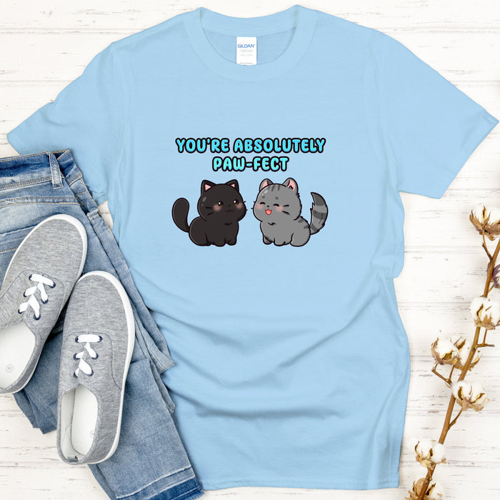Cat Couple "You're Absolutely Paw-fect" T-Shirt