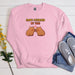 a pink sweatshirt with two cats saying copy - tattered by you