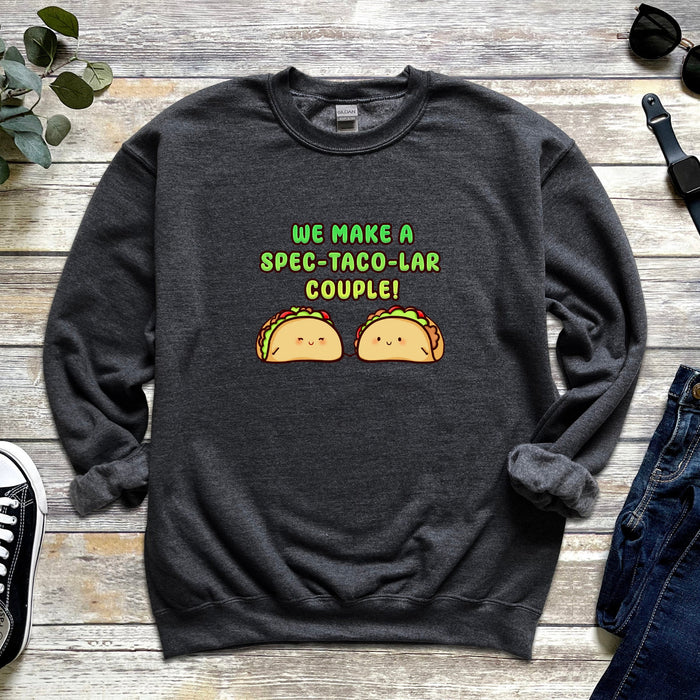 a pair of tacos that says we make a taco - taco -