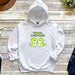 a white hoodie with the words you look 6 - 6 - 8 on it