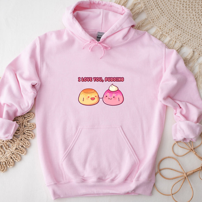 a pink hoodie with two donuts on it