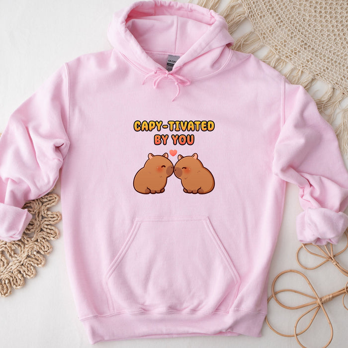 a pink hoodie with a couple of dogs on it