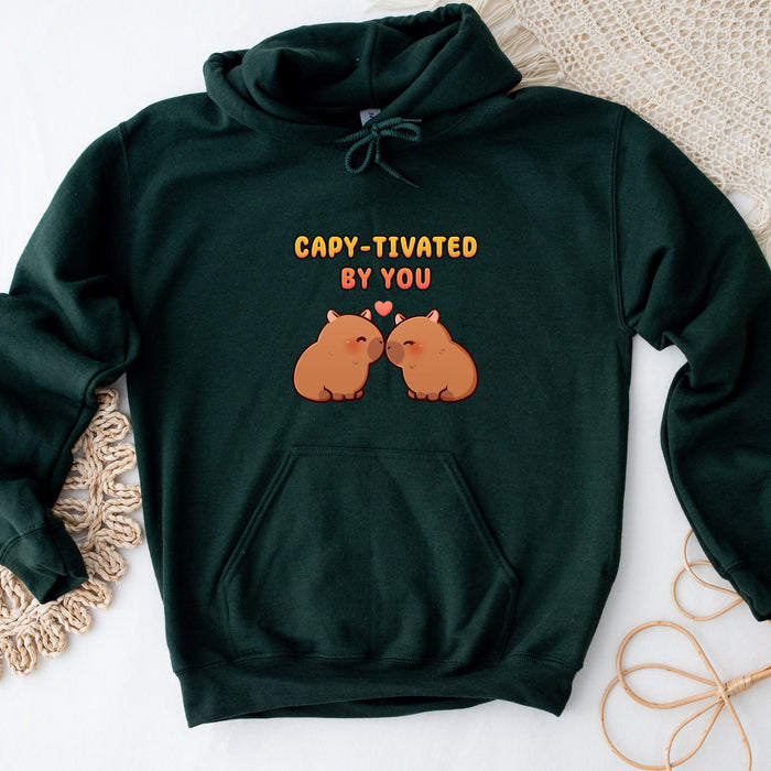 a green hoodie with a couple of animals on it