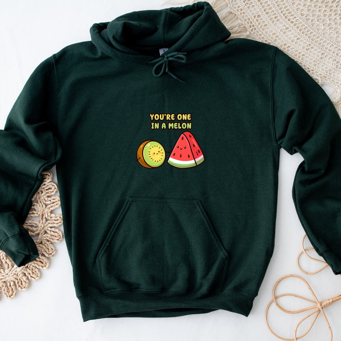 a green hoodie that says you&#39;re one watermelon