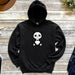 a red hoodie with a panda bear on it
