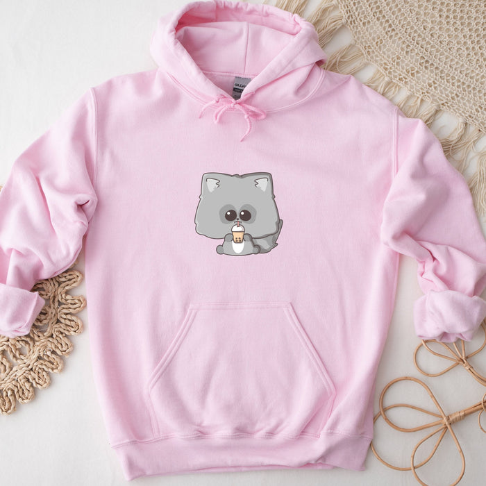 a pink hoodie with a koala bear on it