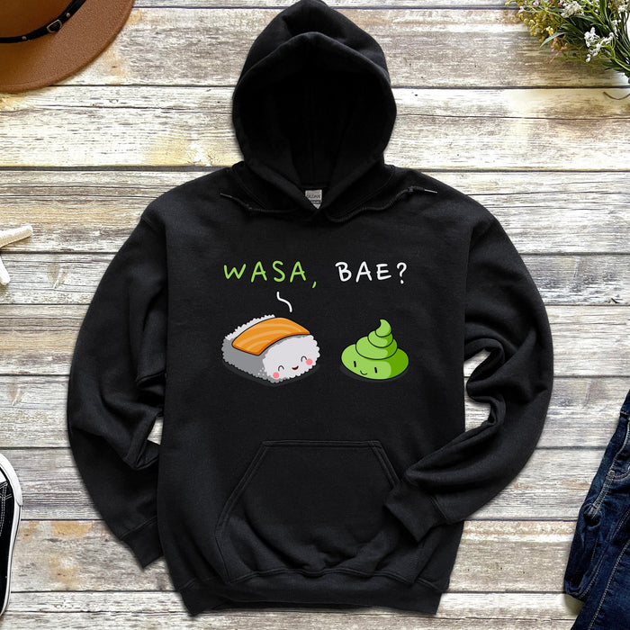 "Wasa, Bae?" Sushi and Wasabi Couple Hoodie