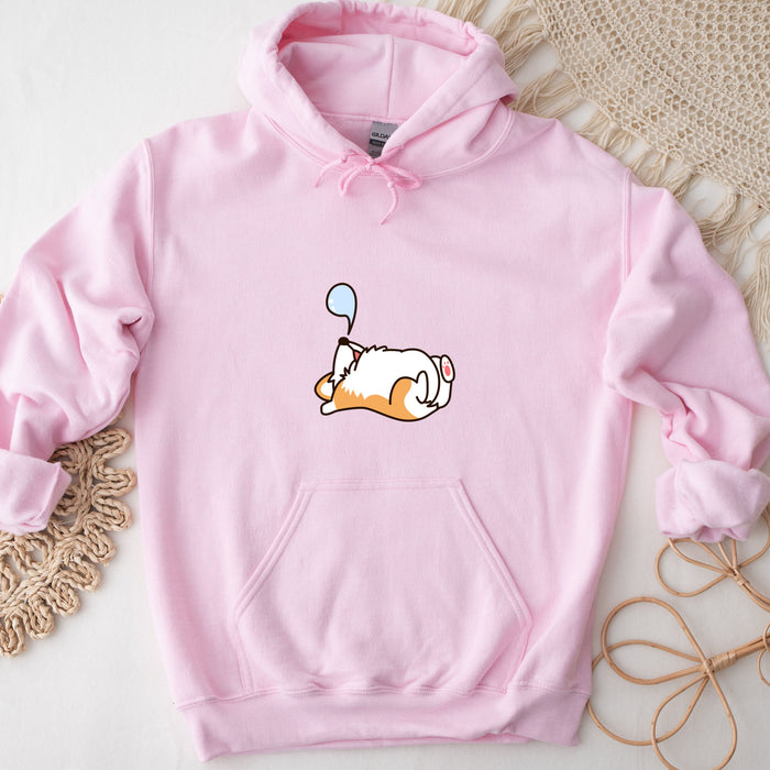 a pink hoodie with a cartoon cat on it